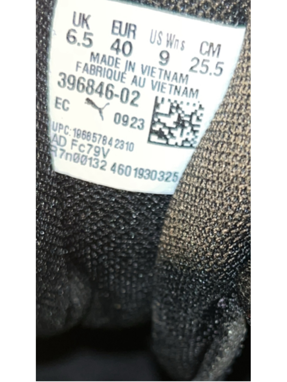 Women's Puma Velophasis Sneakers Black Silver Size 9 - Picture 6 of 11